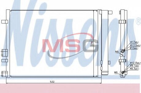 Радиатор кондиционера (Конденсатор) NISSENS 940221