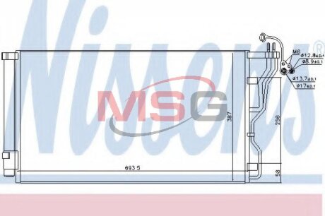 Радиатор кондиционера (Конденсатор) NISSENS 940244