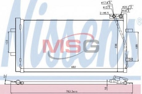 Радіатор кондиціонера First Fit NISSENS 940255