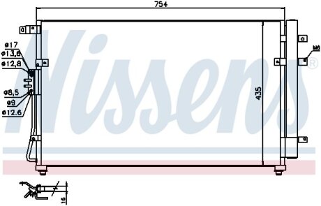 Радиатор кондиционера (Конденсатор) NISSENS 940269