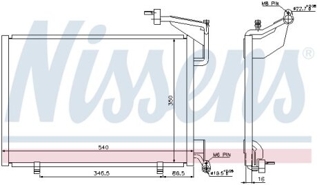 Радиатор кондиционера (Конденсатор) NISSENS 940285