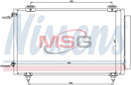 Радиатор кондиционера (Конденсатор) NISSENS 940299