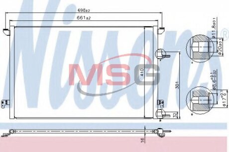 Радиатор кондиционера (Конденсатор) NISSENS 940320