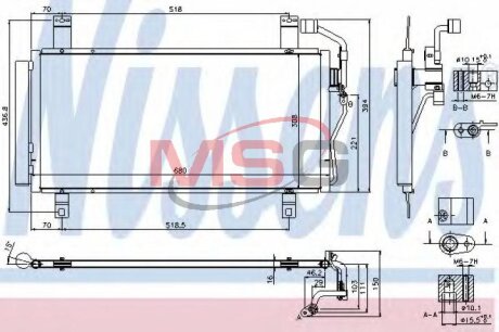 Радиатор кондиционера (Конденсатор) NISSENS 940352