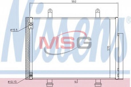 Радиатор кондиционера (Конденсатор) NISSENS 940356