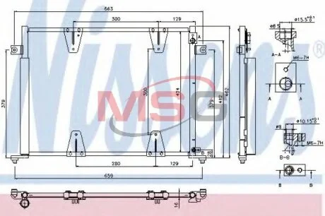 Радиатор кондиционера (Конденсатор) NISSENS 940373