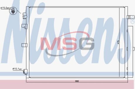 Радиатор кондиционера (Конденсатор) NISSENS 940397