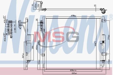 Радиатор кондиционера (Конденсатор) NISSENS 940407