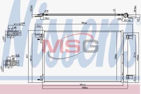 Радиатор кондиционера (Конденсатор) NISSENS 940479