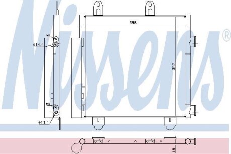 Радиатор кондиционера (Конденсатор) NISSENS 940522