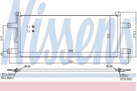 Радиатор кондиционера (Конденсатор) NISSENS 940543