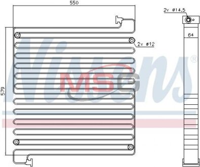 Радиатор кондиционера (Конденсатор) NISSENS 940550