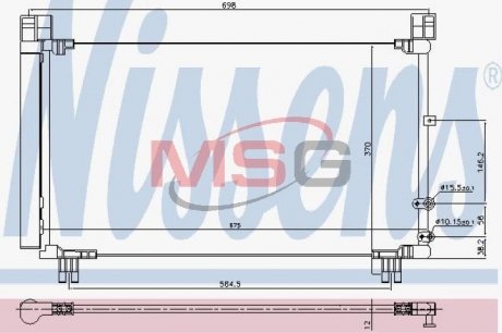 Радіатор кондиціонера NISSENS 940572