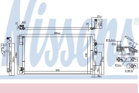 Радиатор кондиционера (Конденсатор) NISSENS 940628