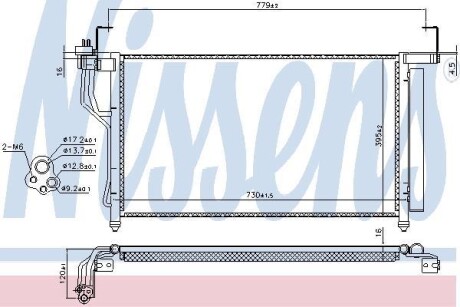 Радиатор кондиционера (Конденсатор) NISSENS 940632