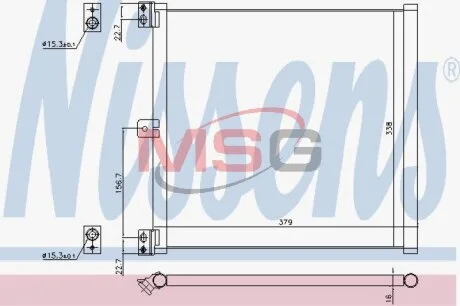 Радиатор кондиционера (Конденсатор) NISSENS 940703