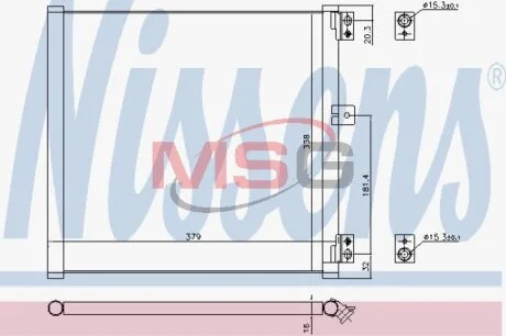 Радиатор кондиционера (Конденсатор) NISSENS 940704