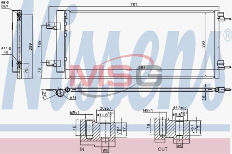 Радиатор кондиционера (Конденсатор) NISSENS 940734