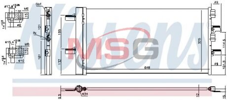 Радиатор кондиционера (Конденсатор) NISSENS 940741