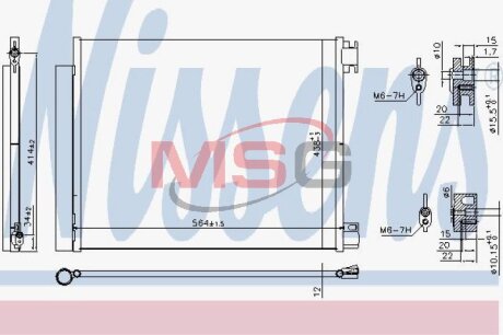 Радиатор кондиционера (Конденсатор) NISSENS 941060