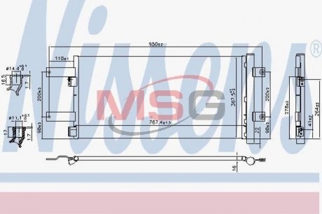 81619206041 Радіатор кондиціонера MAN NISSENS 941073