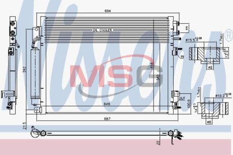 Радиатор кондиционера (Конденсатор) NISSENS 941084