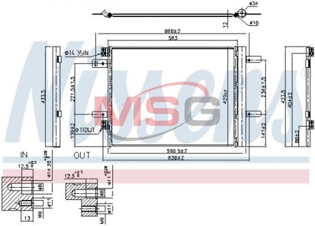 Радиатор кондиционера NISSENS 941091