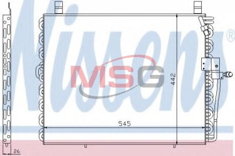 Радиатор кондиционера (Конденсатор) NISSENS 94176