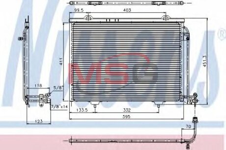 Радиатор кондиционера (Конденсатор) NISSENS 94282