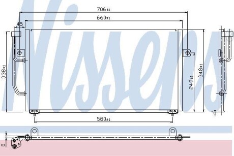 Радиатор кондиционера (Конденсатор) NISSENS 94306