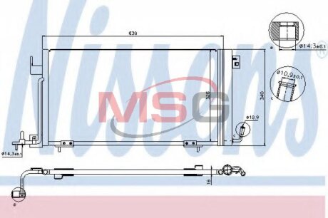 Радиатор кондиционера (Конденсатор) NISSENS 94321