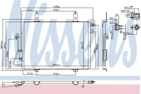 Радиатор кондиционера (Конденсатор) NISSENS 94324