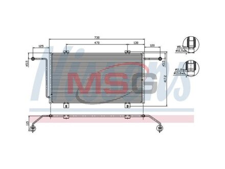 Радиатор кондиционера (Конденсатор) NISSENS 94326