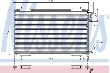 Радиатор кондиционера (Конденсатор) NISSENS 94392