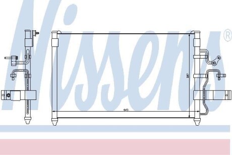 Радиатор кондиционера (Конденсатор) NISSENS 94413