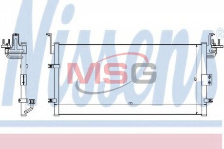 Радиатор кондиционера (Конденсатор) NISSENS 94447