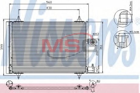 Радиатор кондиционера (Конденсатор) NISSENS 94534