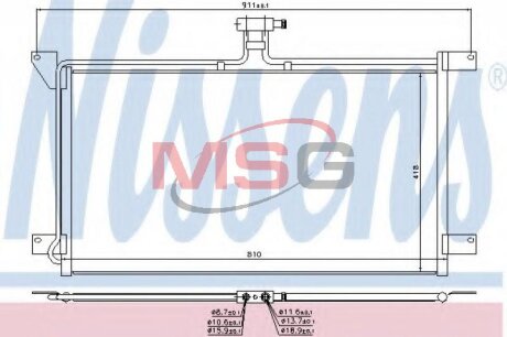 Радиатор кондиционера (Конденсатор) NISSENS 94538
