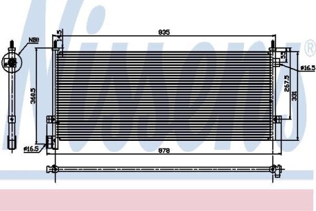 Радиатор кондиционера (Конденсатор) NISSENS 94582