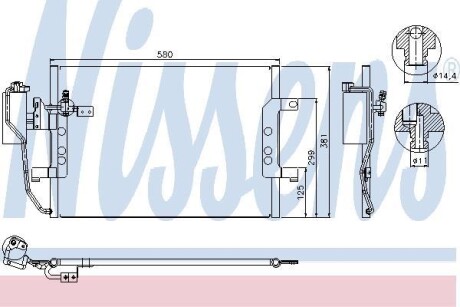 Радиатор кондиционера (Конденсатор) NISSENS 94588