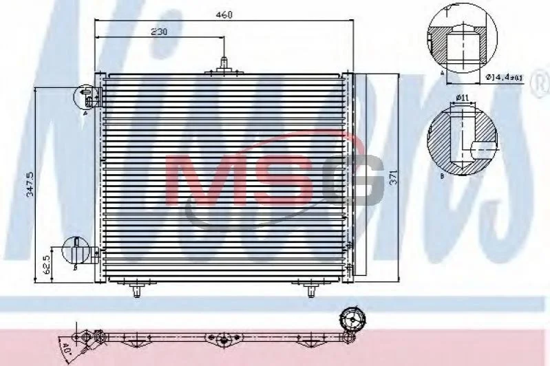 Радиатор кондиционера First Fit NISSENS 94595 (фото 1)