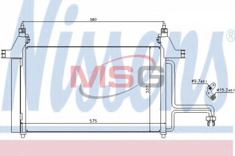 Радиатор кондиционера (Конденсатор) NISSENS 94610