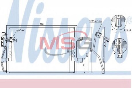 Радиатор кондиционера (Конденсатор) NISSENS 94613