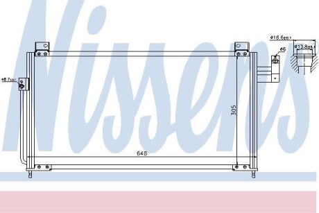 Радиатор кондиционера (Конденсатор) NISSENS 94705