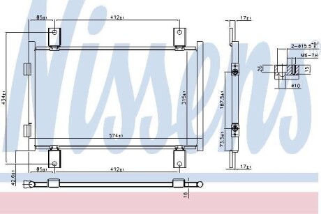 Радиатор кондиционера (Конденсатор) NISSENS 94712