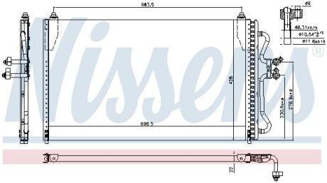 Радиатор кондиционера (Конденсатор) NISSENS 94731