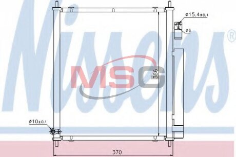 Радиатор кондиционера (Конденсатор) NISSENS 94734