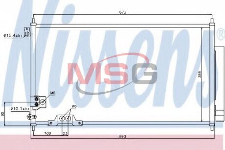 Радиатор кондиционера (Конденсатор) NISSENS 94788