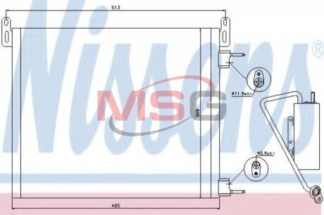 Радиатор кондиционера (Конденсатор) NISSENS 94805