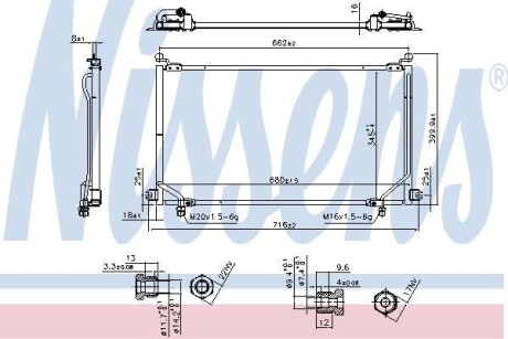 Радиатор кондиционера (Конденсатор) NISSENS 94863